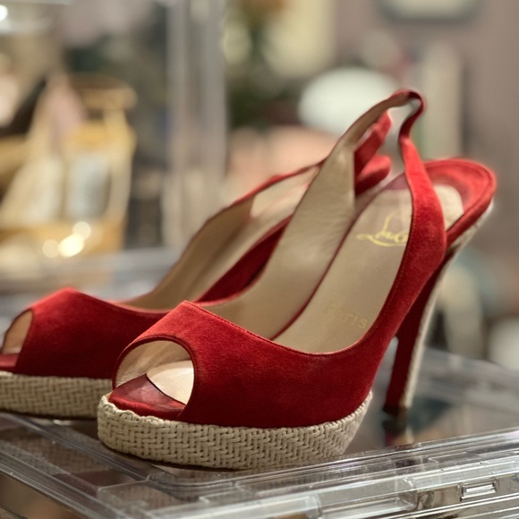 Louboutin SIGNED! high heel sandals 36 1/2 - Picture 8 of 13